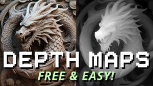 convert AI artwork into depth map for laser engraving