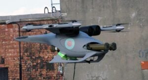 Jackal drone equipped with rockets