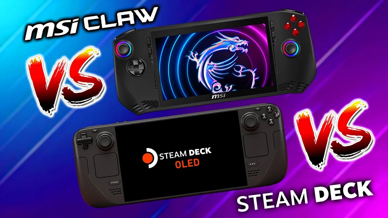 MSI CLAW Vs Steam Deck OLED performance tested