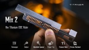 Mix 2 Titanium miniature pocket ruler Ruler