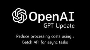 ChatGPTBatch API for async tasks reduces costs