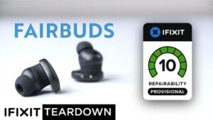 Fairbuds earbuds iFixit repairable award