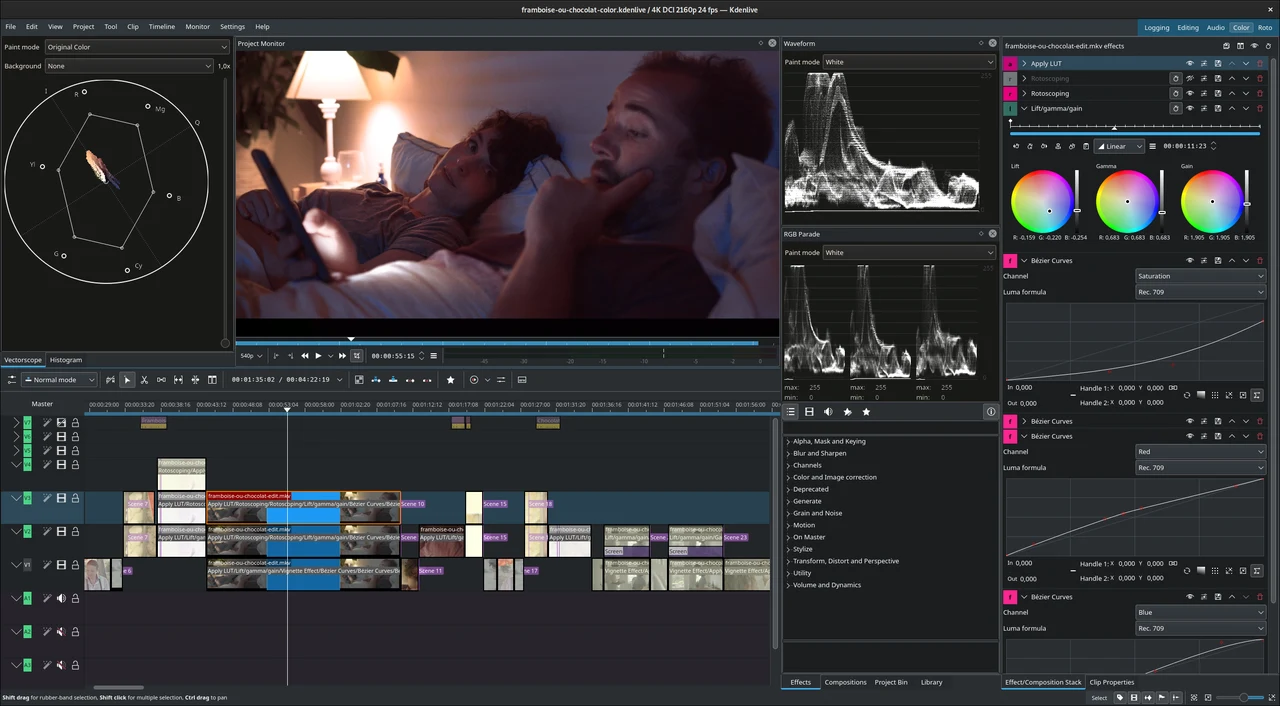 Kdenlive 24 video editor is free and open source