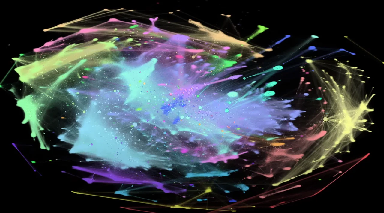 Wikipedia represented visually in interesting connection graph