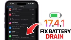 iPhone battery drain fixes iOS 17