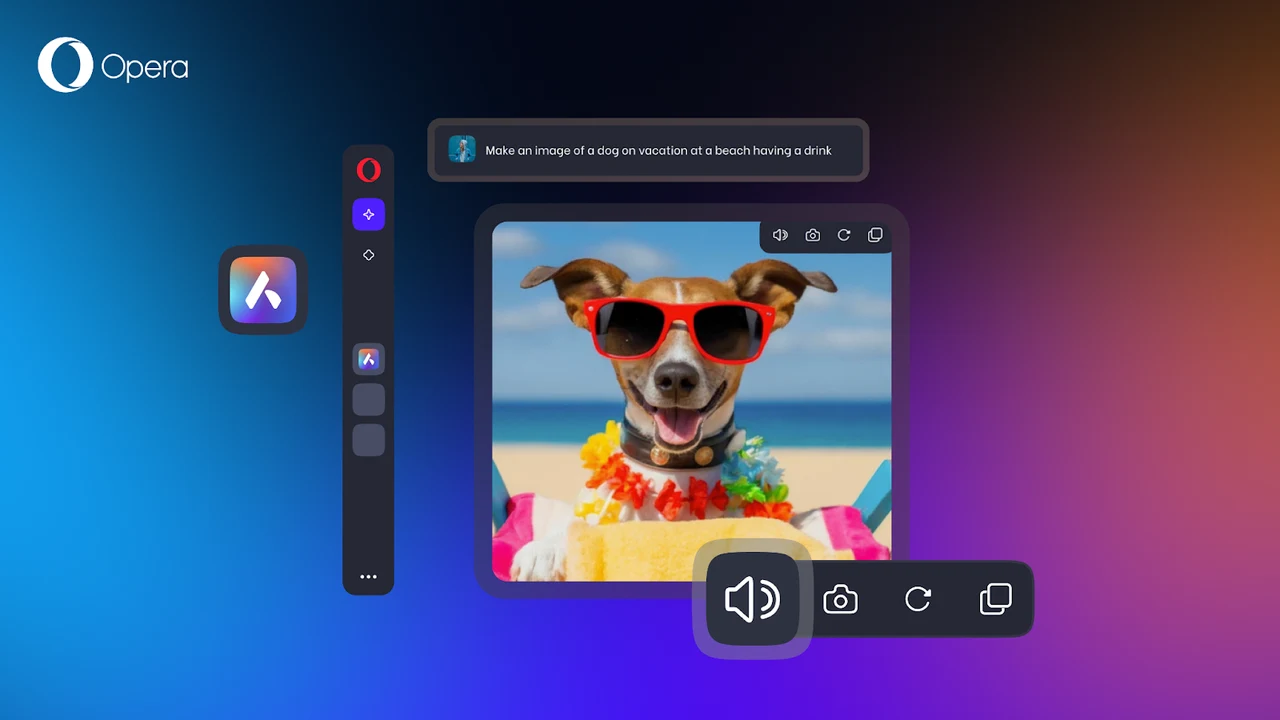 Opera Aria Browser AI image generation