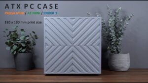 3D Printable ATX PC case small printer friendly