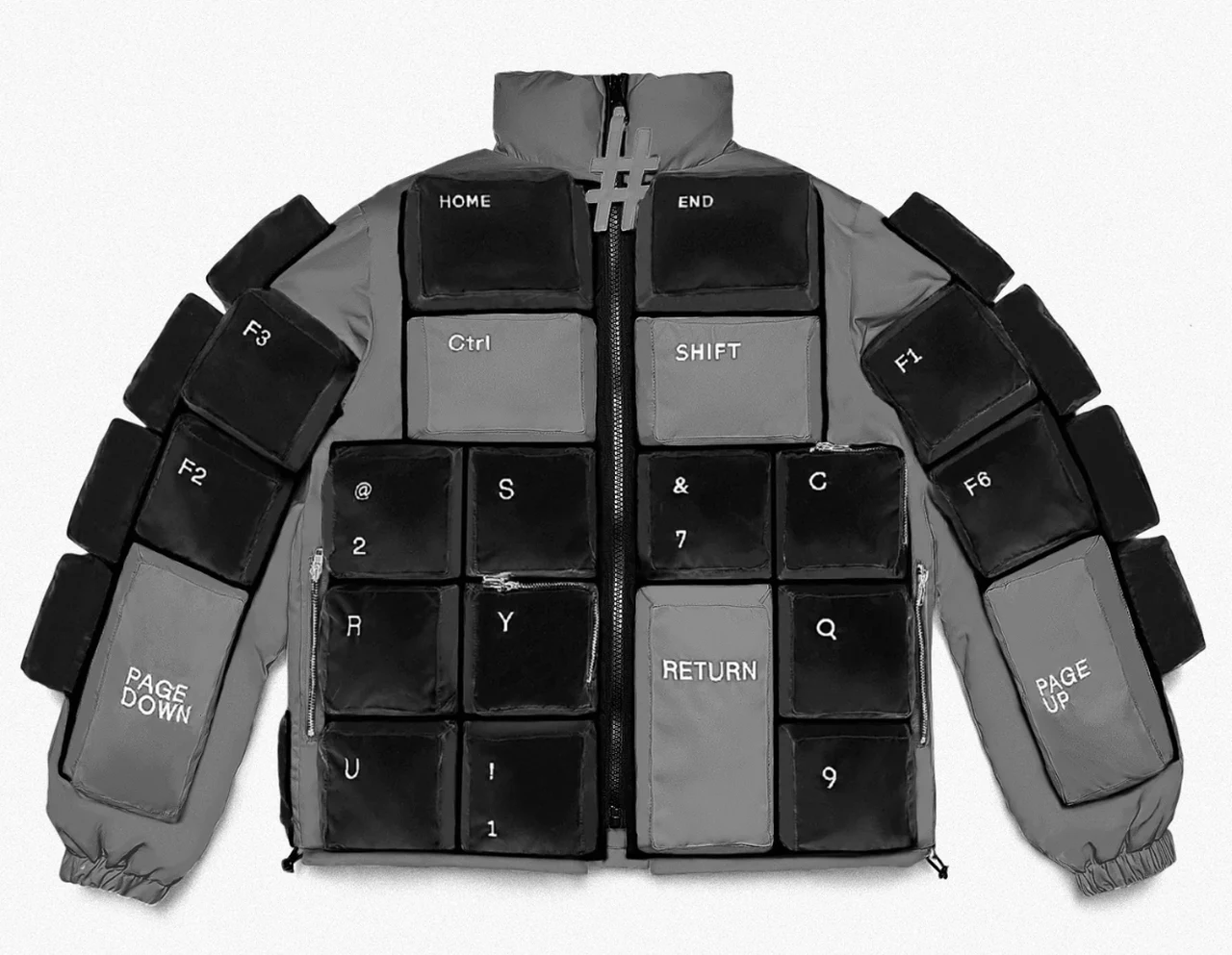 Keyboard Jacket black and grey