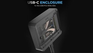 PCIe NVMe SSD USB-C enclosure