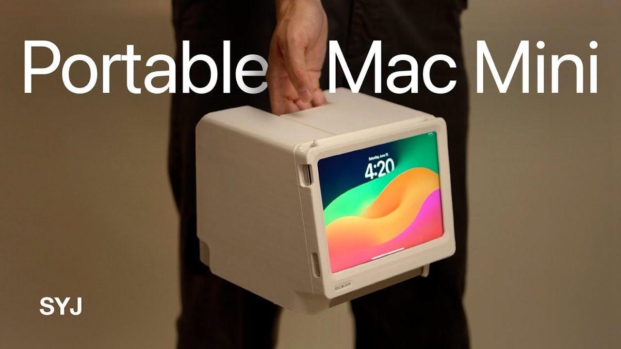 Portable DIY Macintosh Mini with screen