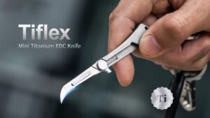 Tiflex Titanium mini keychain knife