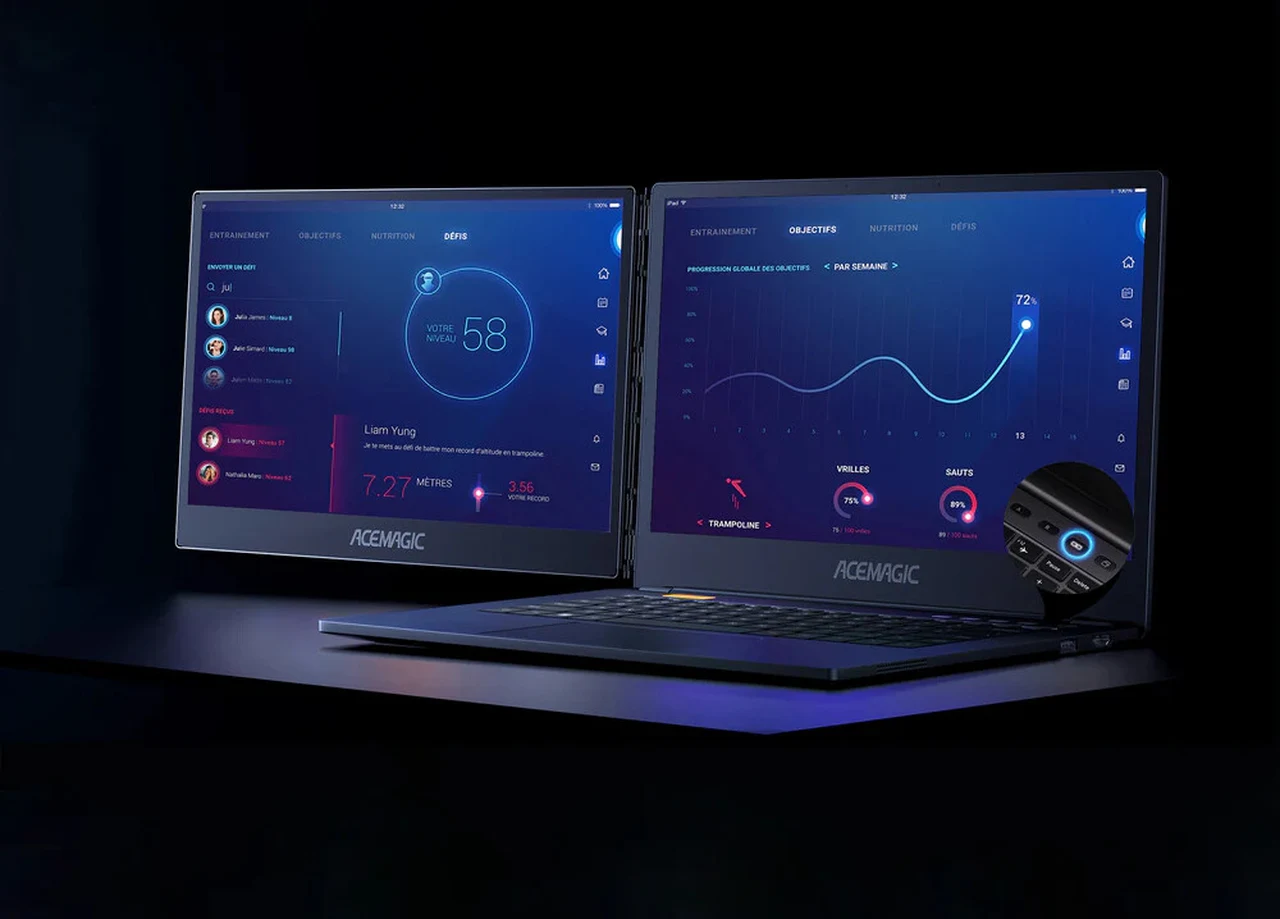 Dual-Screen Laptop