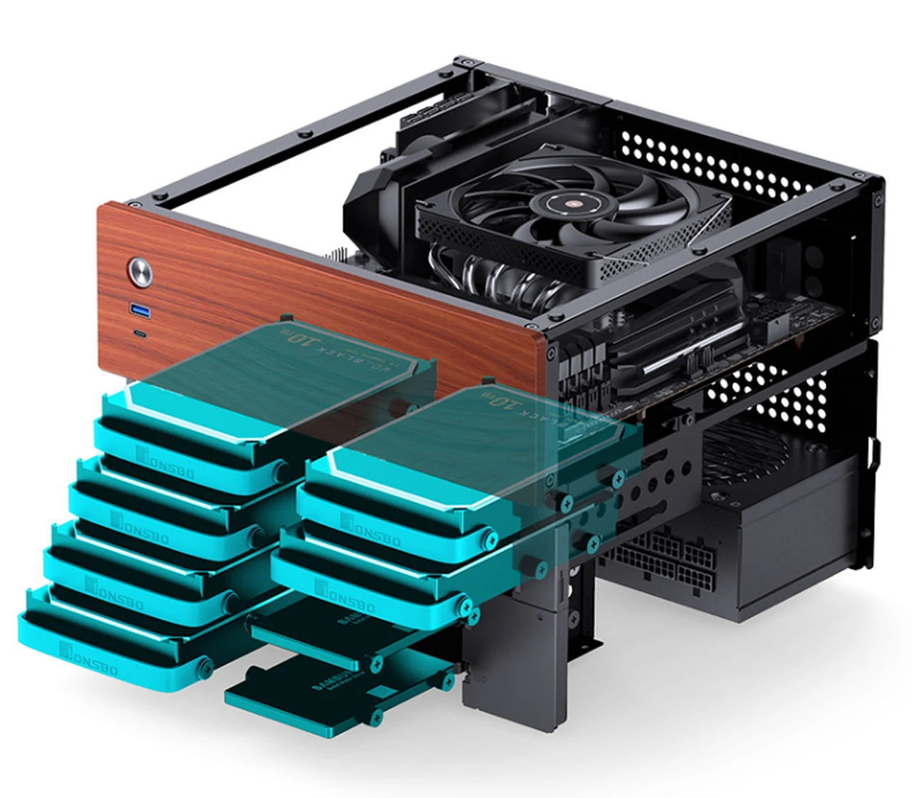 Jonsbo N4 NAS case storage