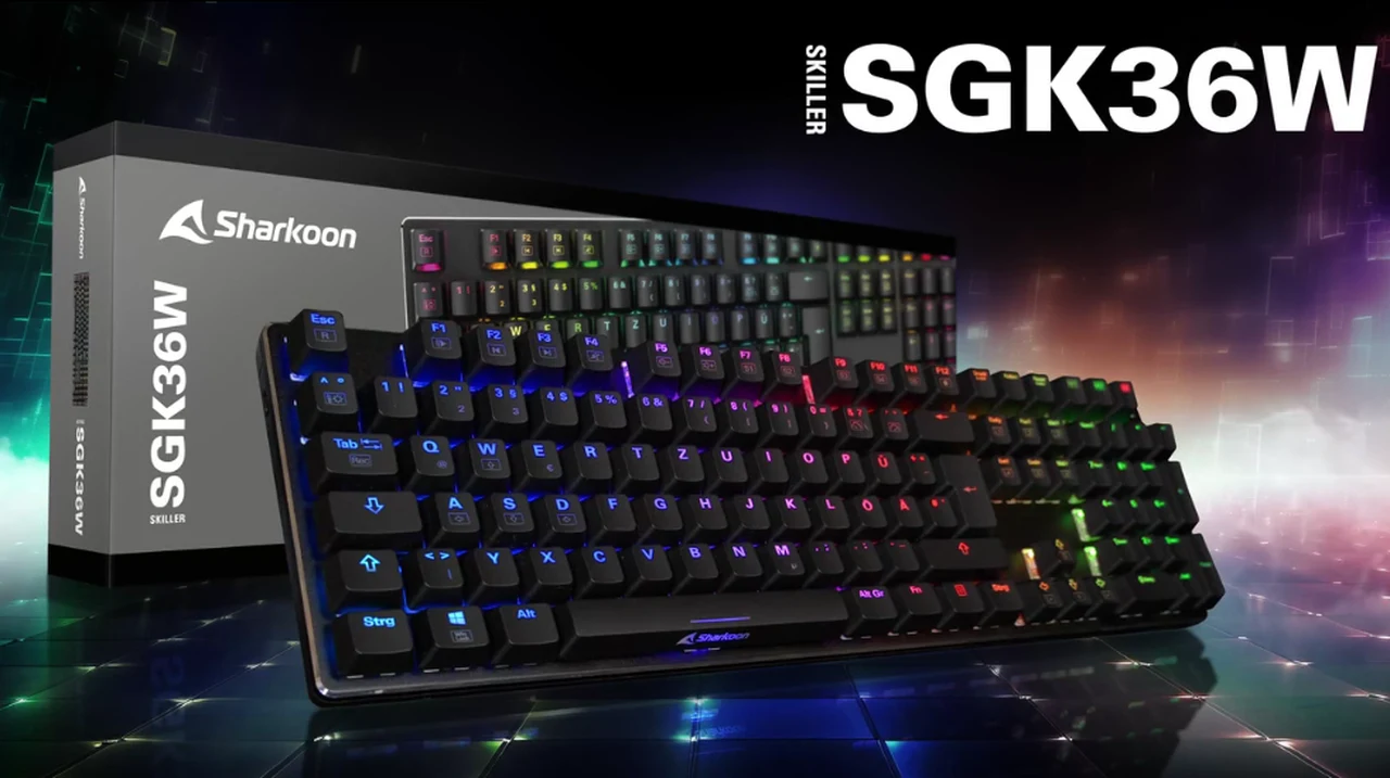 Sharkoon SKILLER SGK36 RGB wireless gaming keyboard