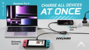 100w triple USB-c charging cable