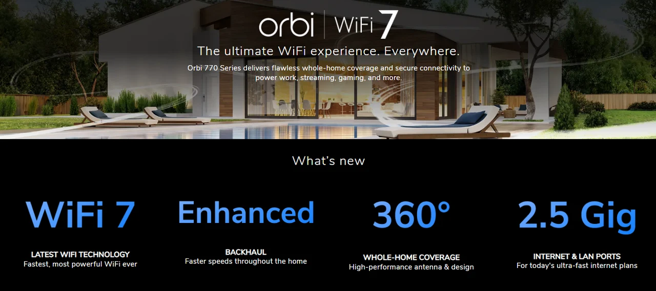 NETGEAR Orbi 770 features