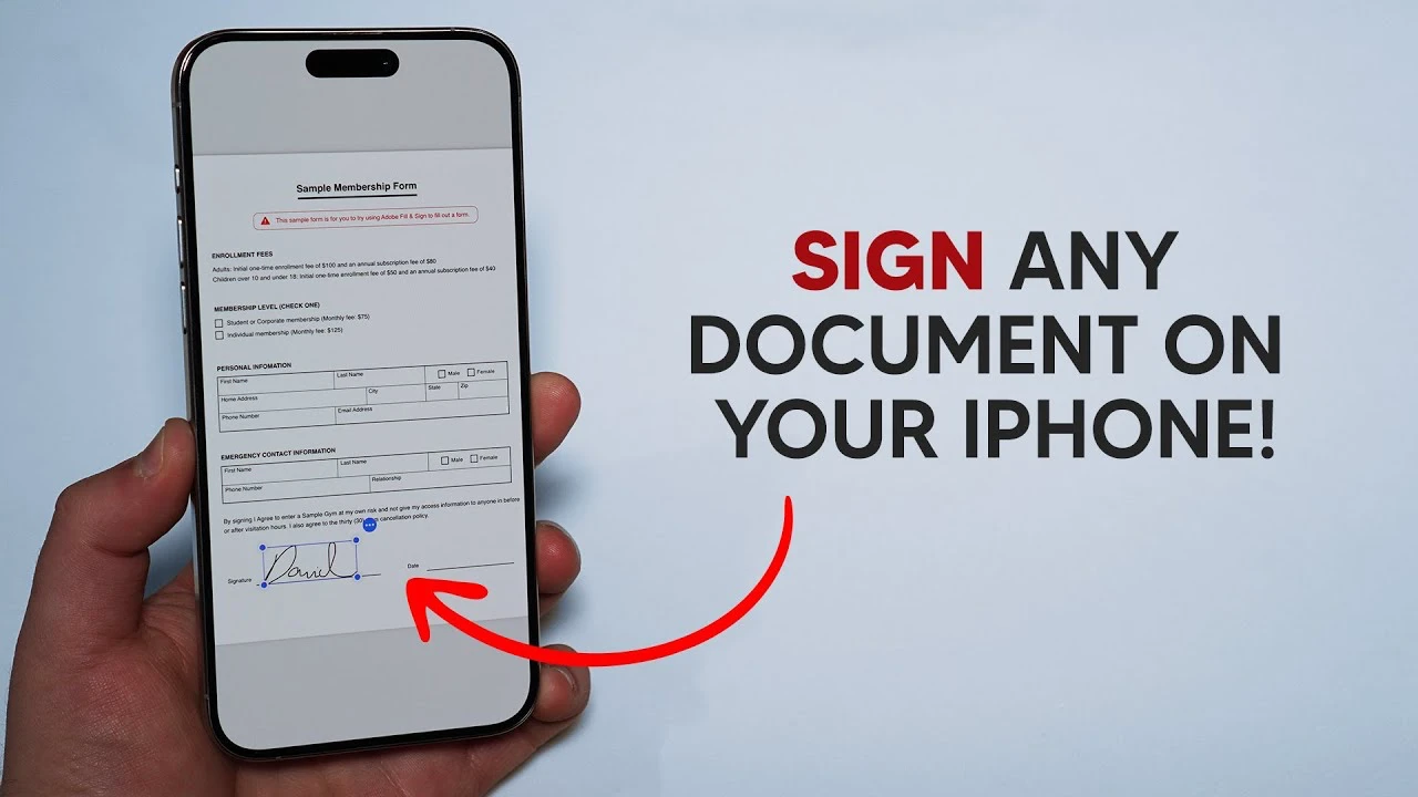 Sign Documents iPhone