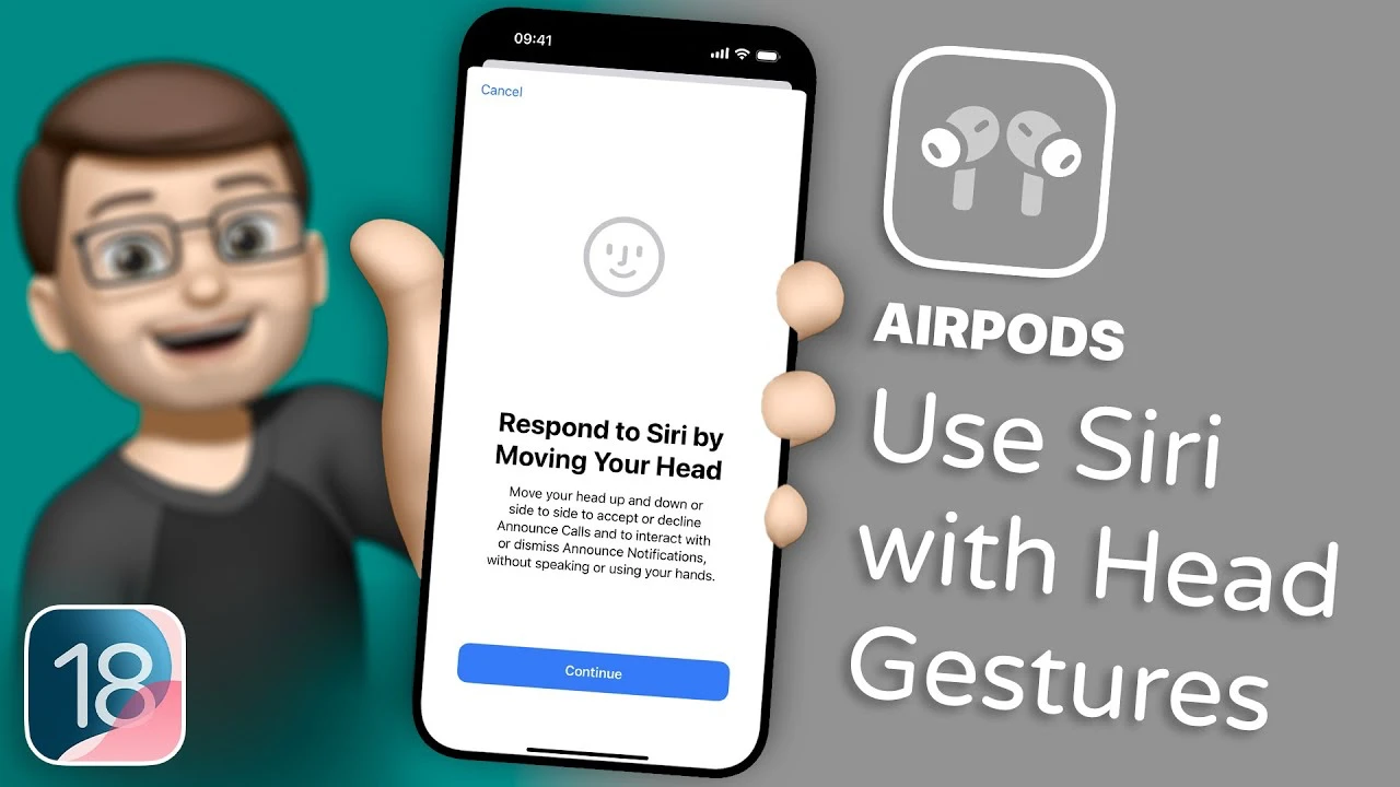 Control Siri with Head Gestures iOS 18