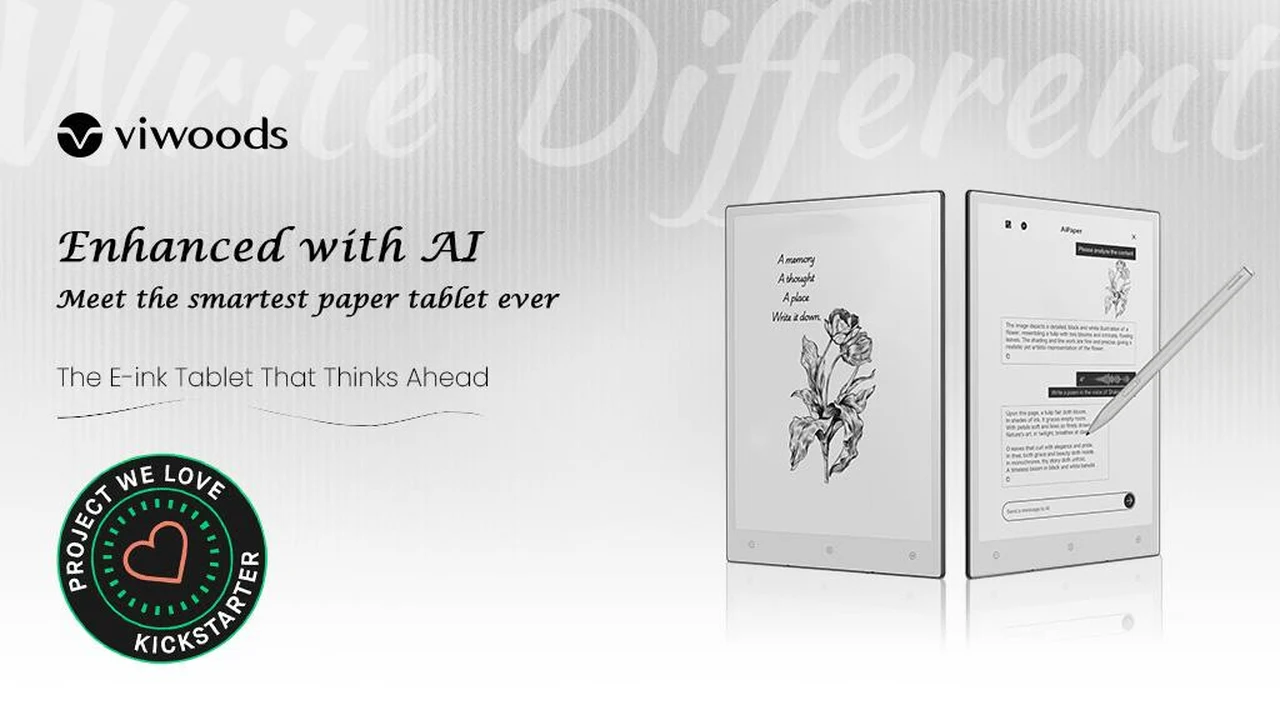 Viwoods AiPaper Carta 1300 E Ink Tablet Kickstarter