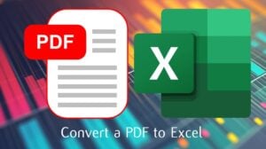 convert a PDF file to Excel without software