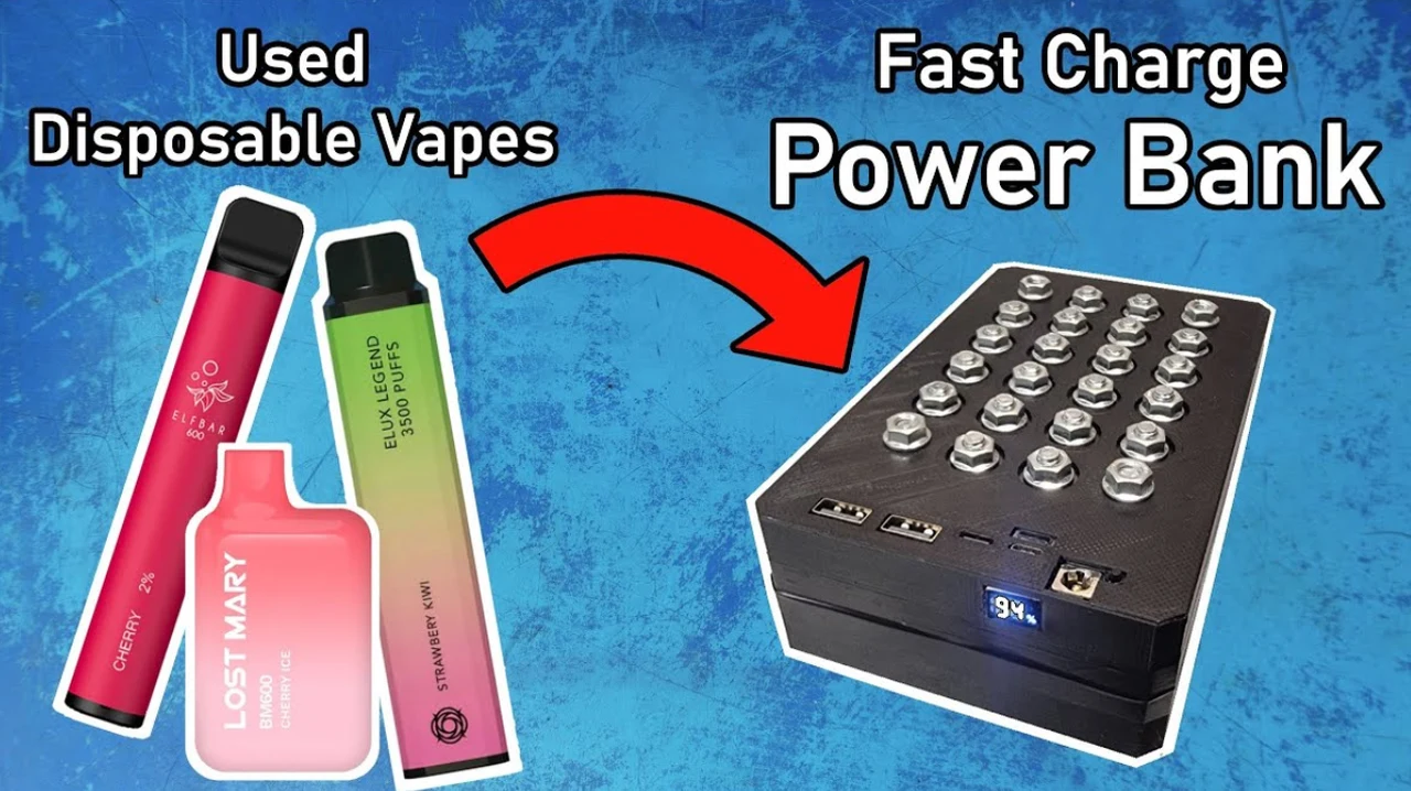 disposable vapes to build a fast charge power bank