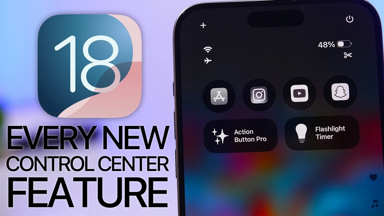 iOS 18 Control Centre