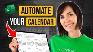 make an Excel calendar that automatically updates