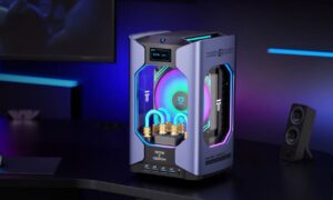 small water-cooled gaming PC