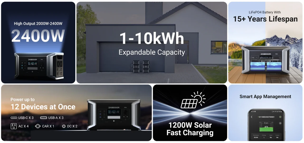 Dabbsson DBS2000B Expandable Battery 2048Wh