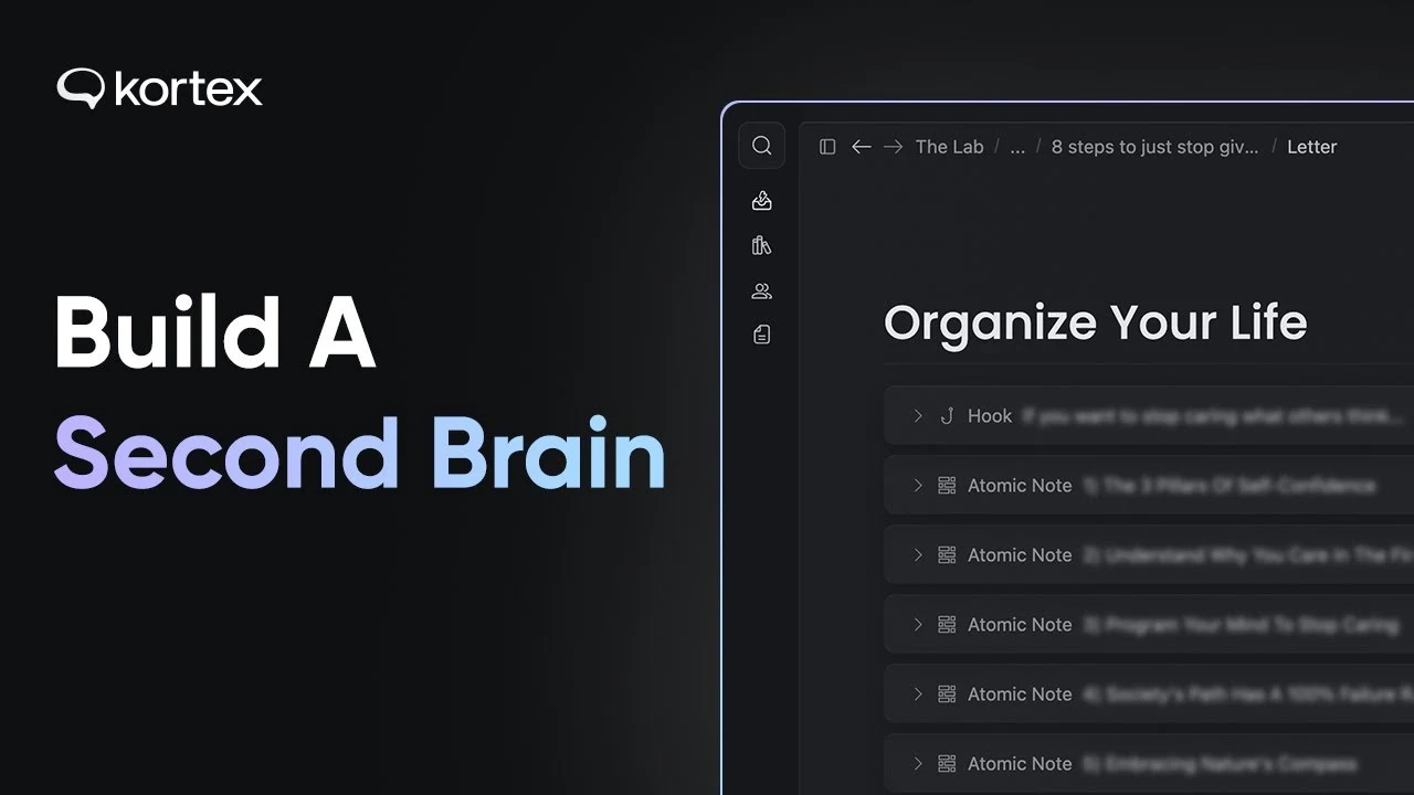 Kortex Second Brain Knowledge Workspace