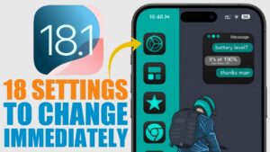 iOS 18.1 settings