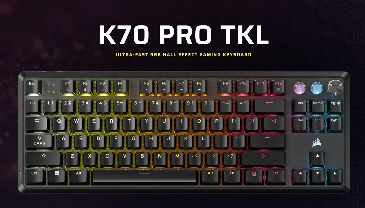 Corsair K70 Pro TKL Keyboard 2024 with Rapid Trigger