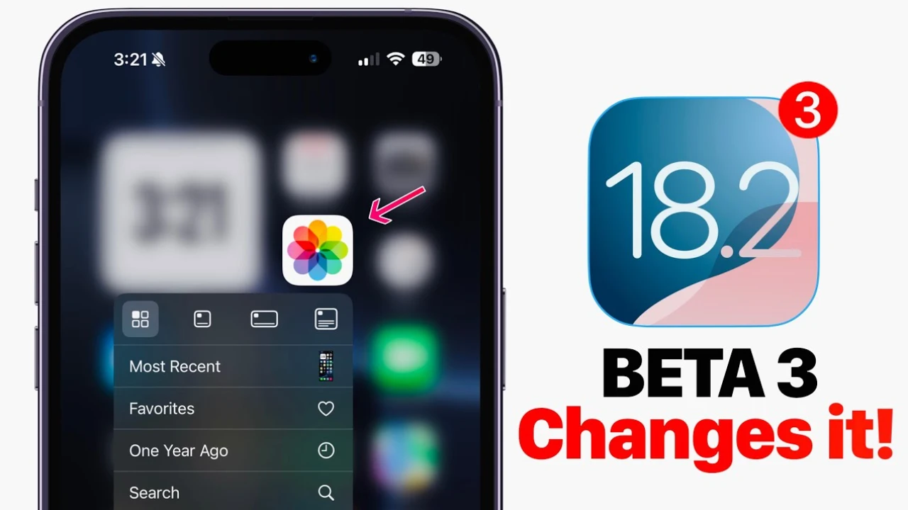 iOS 18.2 Beta 3