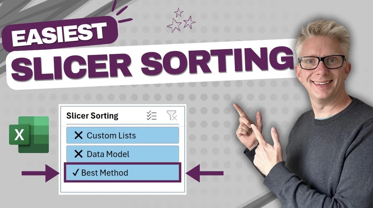 Excel slicer sorting techniques