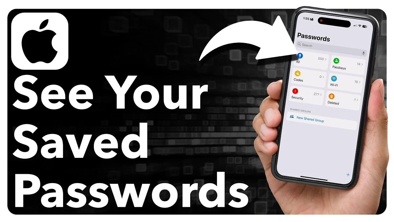 See saved passwords iPhone