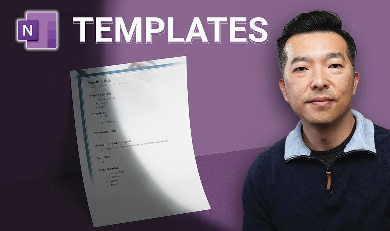 how to use OneNote templates