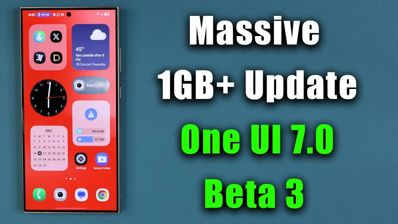 Samsung One UI 7 Beta 3