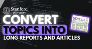 AI-powered article creation tool Stanford Co-Storm in action