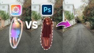 Apple Intelligence and Photoshop Remove Tool comparison for object removal