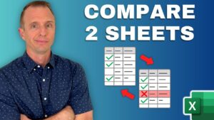 Comparing two Excel sheets for efficient bank reconciliation.