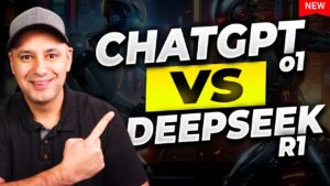 DeepSeek R1 and ChatGPT o1 performance comparison chart