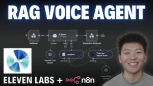 Workflow integration of ElevenLabs and n8n for building a voice assistant