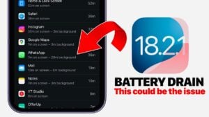 iOS 18.2.1 Battery Drain