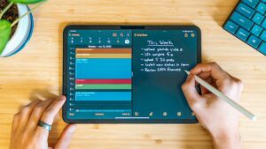 iPad home screen organized for productivity and focus