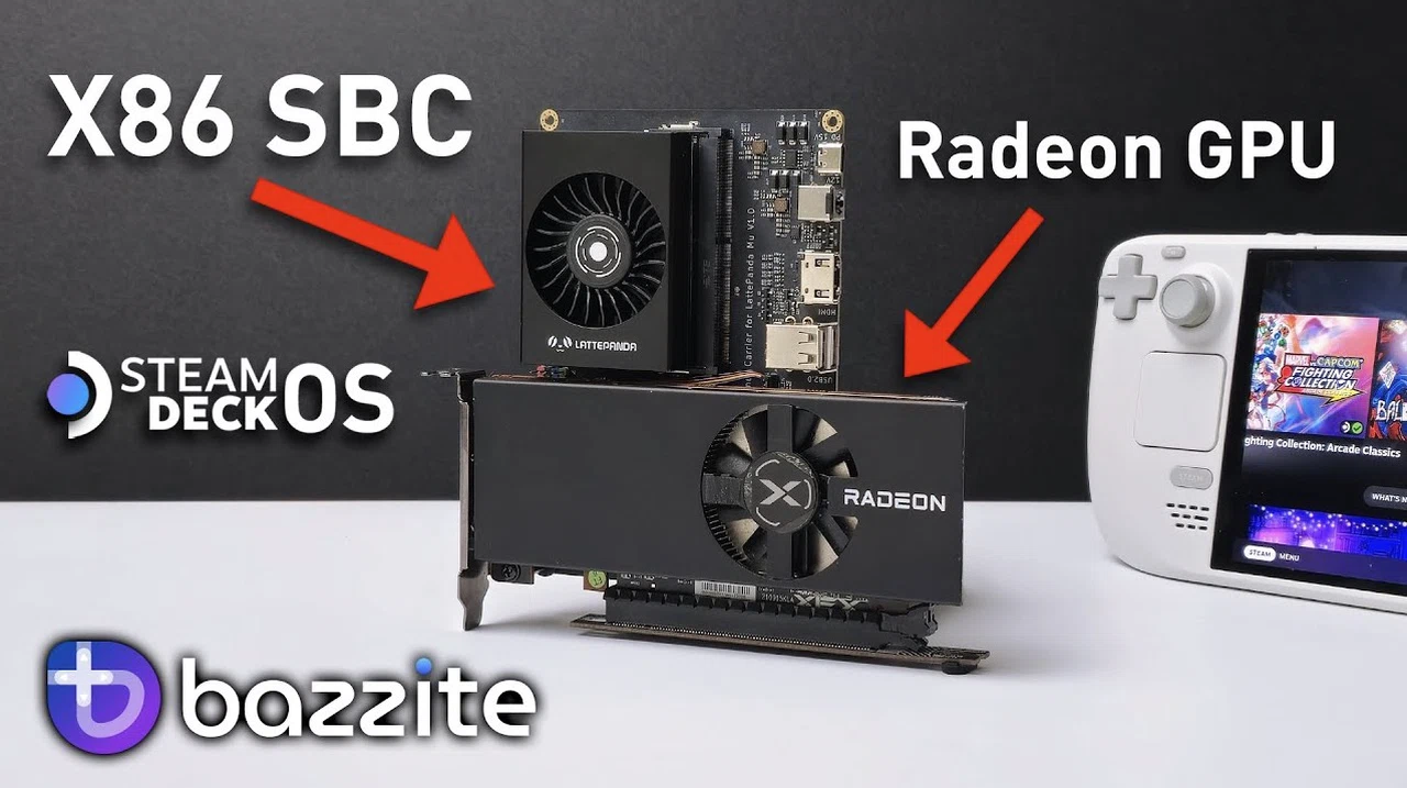 LattePanda 3 Delta DIY gaming PC build with AMD RX 6400 GPU