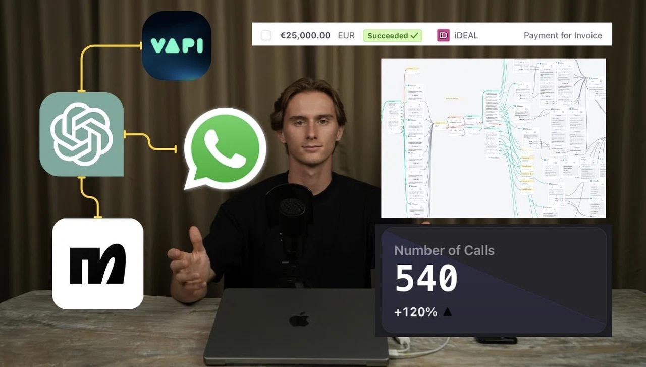 No-code AI agent for automating business calls and WhatsApp chats