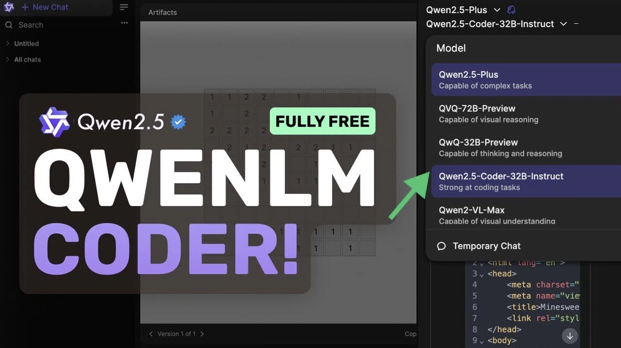 Accessible AI platform Qwen Chat built on Open Web UI framework