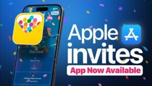 Apple Invites app interface showcasing event planning features