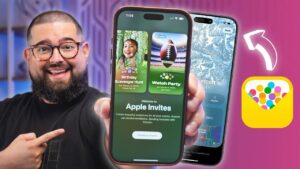 Apple Invites app interface showcasing event planning tools and features.