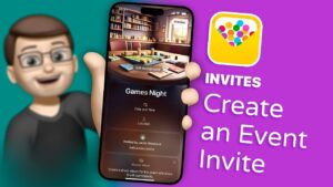Apple Invites app interface showcasing event planning tools